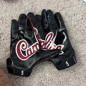 USC CAROLINA Black and Red Football Gloves